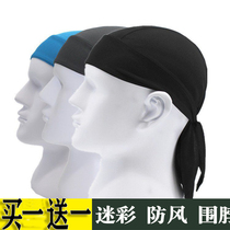 Outdoor riding pirate hat quick-drying windproof sunscreen sports hat headscarf hygroscopic breathable Ice Silk headgear headscarf cap