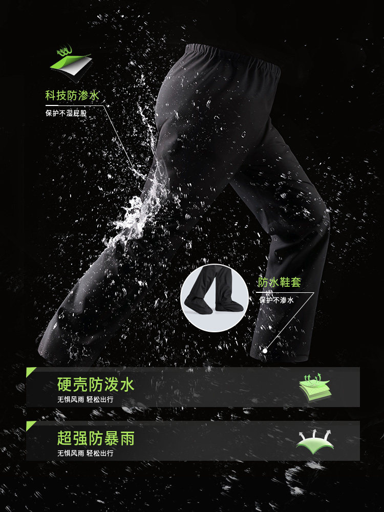 Motorcycle Raincoat and Rain Pants Set for Men and Women, Split-Type Full-Body Rain Protection for Adult Riders, Specially Designed for Delivery Riders