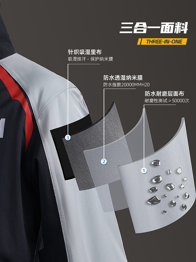 Motorcycle Raincoat Anti-Storm Suit for Men and Women, Adult Split-Type Waterproof Riding Suit, Specially Designed for Delivery Riders