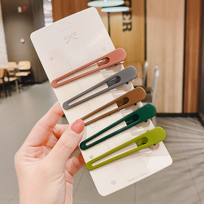 images 8:Hair clip, head-to-head hair clip, Korean insin broken hair top clip, simple side clip, girl hair card