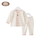 Детский лонгслив для новорожденных, нарукавники, комплект, летний тонкий кардиган, в западном стиле, 0-18 мес.