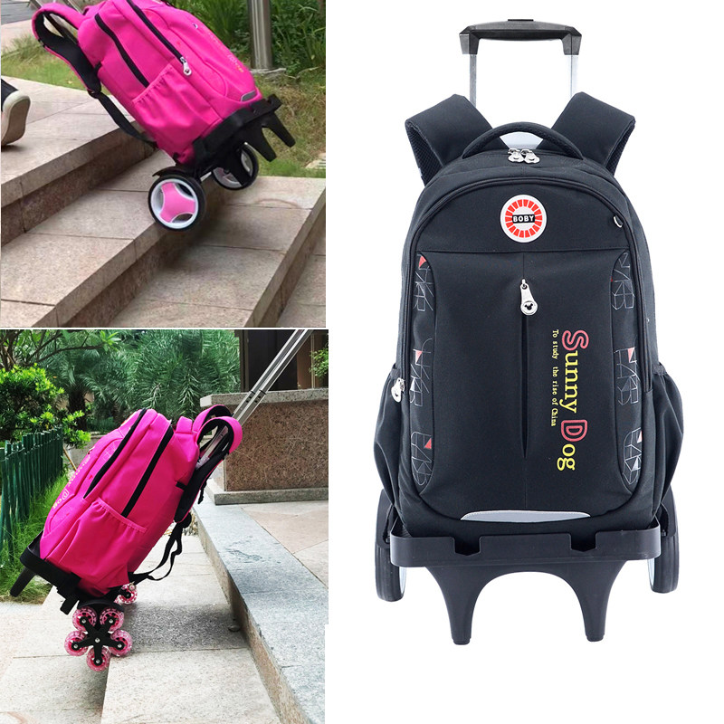 Large-capacity climbing wheels for primary school students Large-capacity climbing wheels for boys girls large wheels muted refolding and double-use