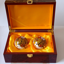 55MM cloisonne Baoding iron ball fitness ball middle-aged and elderly health ball turn massage palm ball hollow ring ball