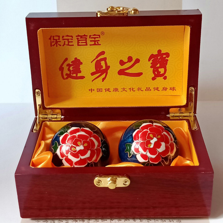 Baoding Iron Balls Fitness Ball Middle Aged Sports Health Massage Hand Transfer Grip Palm ball ring with loud massage ball