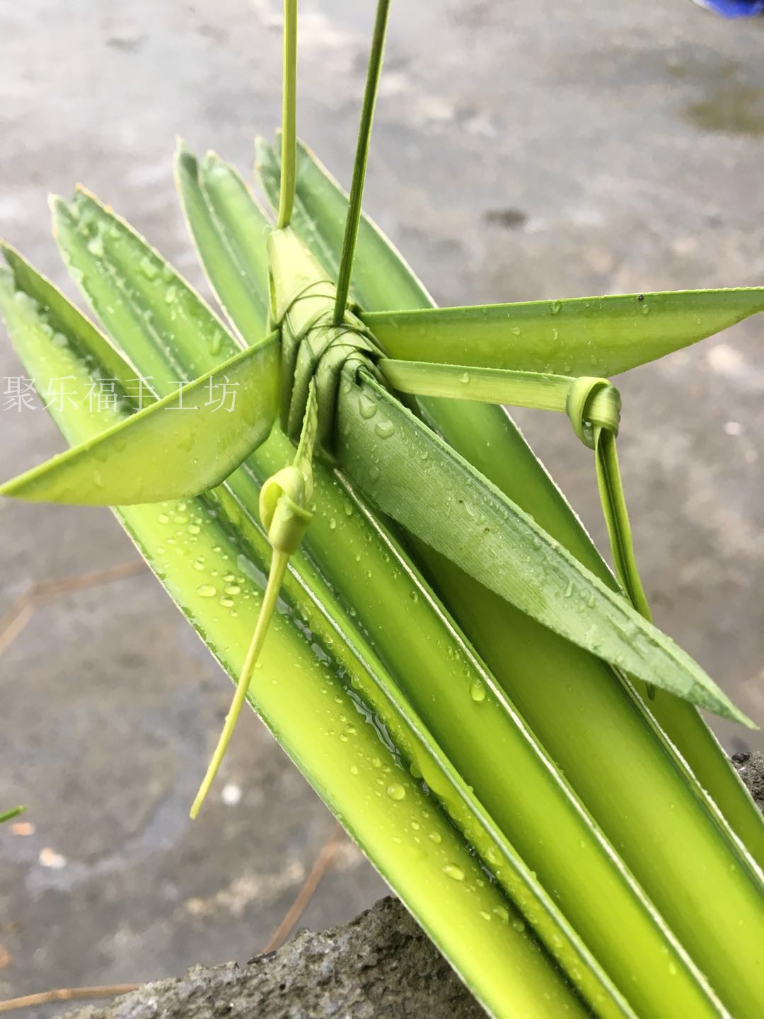 Brown grass woven insect animal grasshopper grasshopper non-legacy primary school students kindergarten manual operation Leaf woven grasshopper