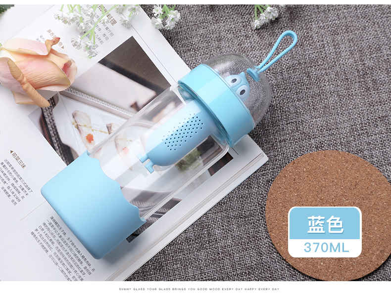 Kính nữ tươi mát và đơn giản sáng tạo dễ thương xách tay xu hướng Hàn Quốc mạng lưới đỏ in cốc nữ siêu dễ thương - Tách bình giữ nhiệt 1 lít