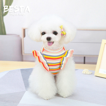 Rainbow Puppy clothes Summer thin Pet Kitty small dog teddy Bears Bear Beauties Spring and Autumn Summer Vest