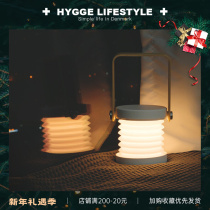 HYGGE Nordic creative portable night light unplugged charging folding reading bedroom bedside ins Net red lamp