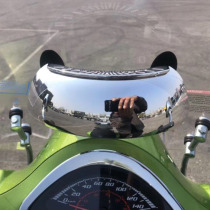 Motorcycle Retrofit 180 Degrees Large View Holographic Inverted Car Mirror Rearview Mirror Ultra Wide Angle Blind Area Full Vision Viewfinder