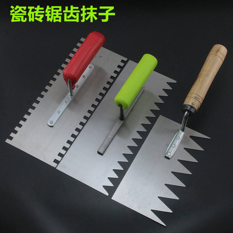 Trowel sawtooth scraper Bricklayer tools Daquan Clay tile plasterer special touch toothed trowel plastering knife god