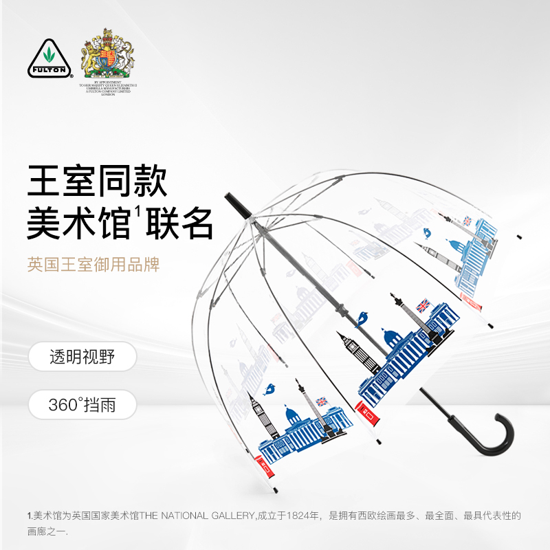 [Royal Family Choice] British Fulton Royal Birdcage Umbrella Transparent Women's Umbrella