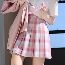 Tsubaki genuine rabbit sewing JK uniform suit plaid skirt summer original cheerlead sauce full set shirt pleats short Japanese series