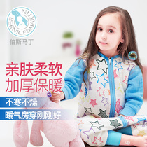 Perth Martin Spring and Autumn Long Sleeve Childrens Split Sleeping Bag Baby No Hat Kick 6 Layer Gauze Four Seasons Long Sleeve Spring