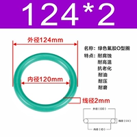 Внешний диаметр зеленого фтора 124*2