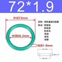 Внешний диаметр зеленого фтора 72*1,9 [5]