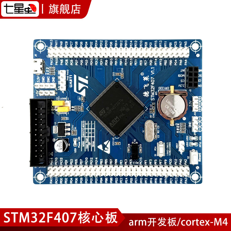 七星虫 STM32F407ZGT6 核心板 arm开发板 cortex-M4