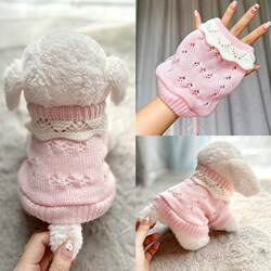 Small Dog Clothes for Autumn and Winter, Pet Kitten Winter Warm Clothing, Corgi, Bichon, Teddy, Puppy, Kitten, Small Dog