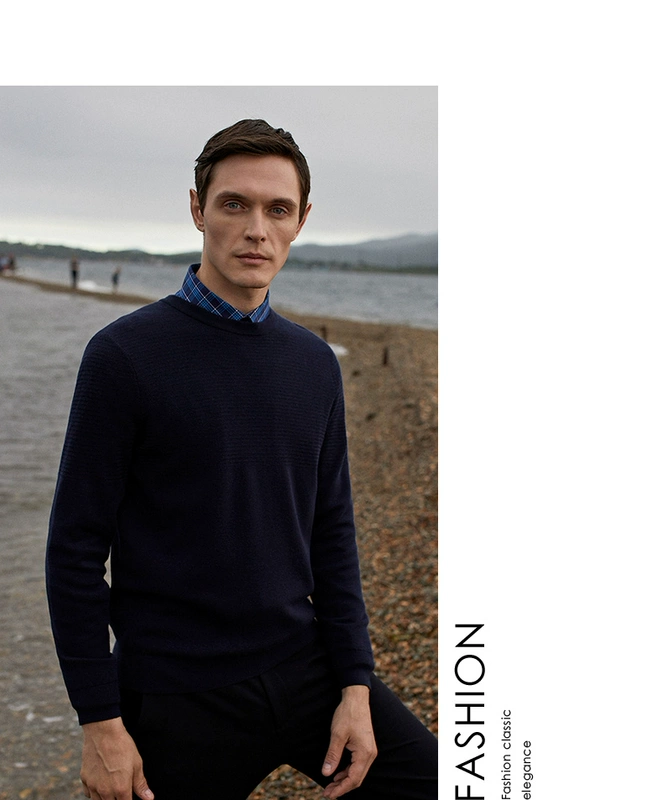 Áo len trẻ trung 2020 xuân nam mới chính thức xu hướng thời trang áo len cổ tròn 1052 nhiều màu - Cặp đôi áo len
