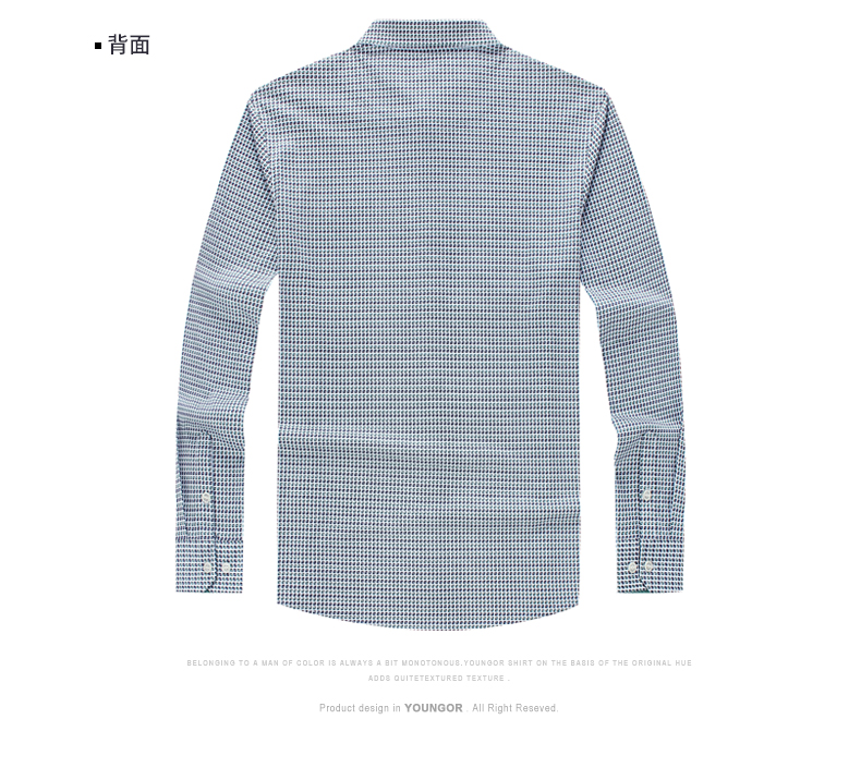 Youngor Youngor Mùa Xuân Nam Mercerized Cotton Thời Trang Kẻ Sọc Kinh Doanh Bình Thường Dài Tay Áo T-Shirt 4A49 áo thun adidas