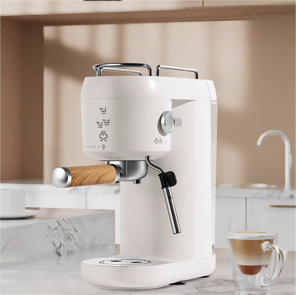 110V 220V Italian Coffee Machine, Small Household Semi-Automatic Espresso Machine for One Person, Fully Automatic