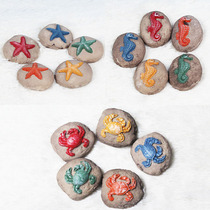 Mediterranean childrens room desktop resin imitation stone ornaments starfish seahorse kindergarten childrens clothing store seafood shop decoration