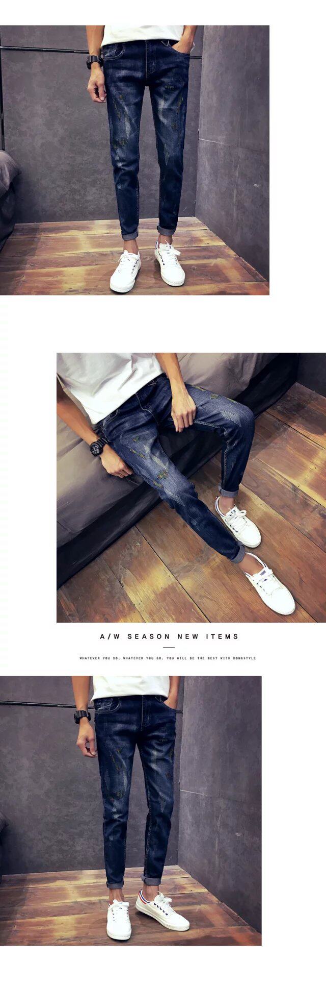 Jeans en coton pour automne - Ref 1461822 Image 17