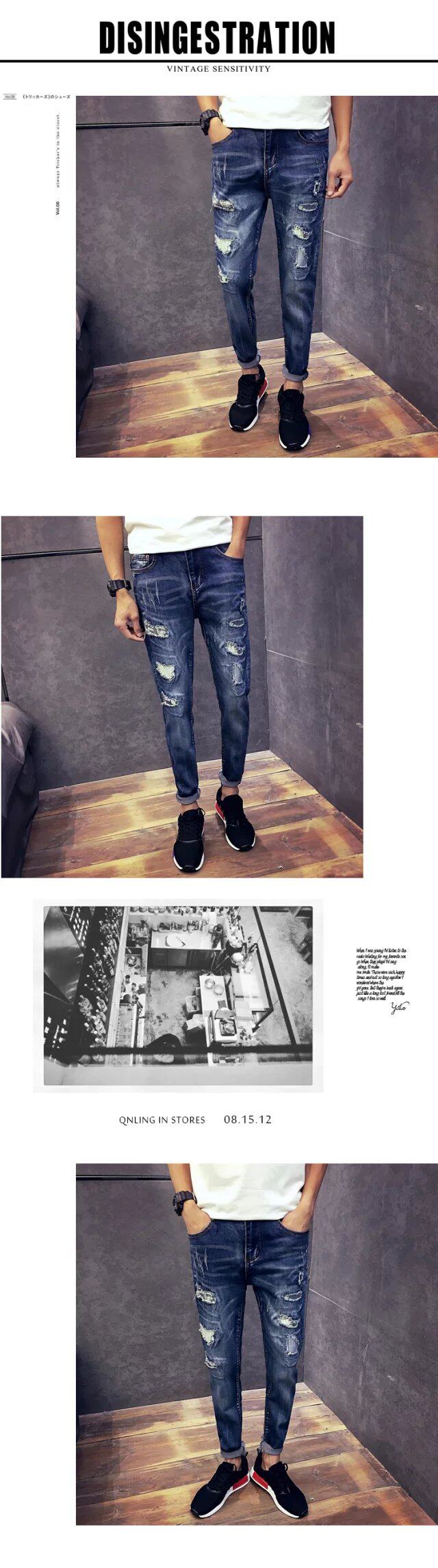 Jeans en coton pour automne - Ref 1461822 Image 11