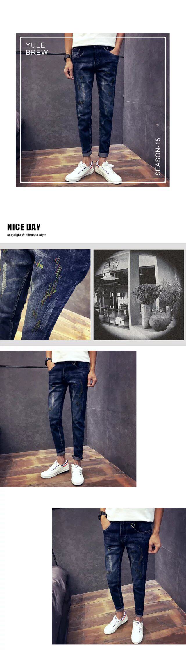 Jeans en coton pour automne - Ref 1461822 Image 16