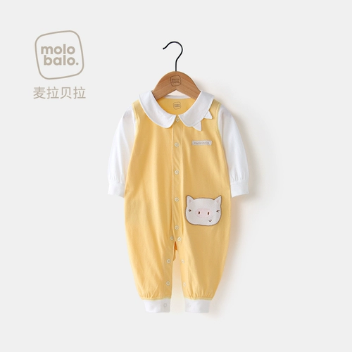 Детское демисезонное осеннее хлопковое милое боди для новорожденных подходит для мужчин и женщин для девочек