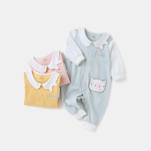 Детское демисезонное осеннее хлопковое милое боди для новорожденных подходит для мужчин и женщин для девочек