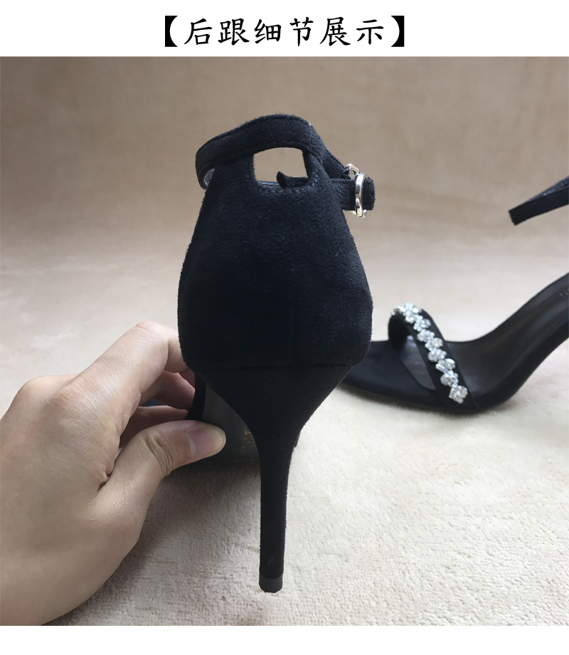 [Giải phóng mặt bằng đặc biệt trên toàn quốc] từ với chuỗi rhinestone cao gót màu đỏ stiletto gợi cảm giày hở ngón mát mẻ dép havaianas chính hãng