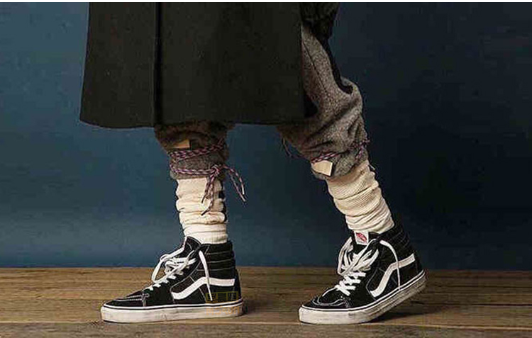 [Morning chạy] Vans SK8-HI màu đen và trắng-top cao vải thủy triều hoang dã giày trượt VN-0D5IB8C - Dép / giày thường giày lười thể thao nam