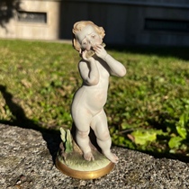 1940s Cabo little angel playing porcelain doll one height 15 base 6 5