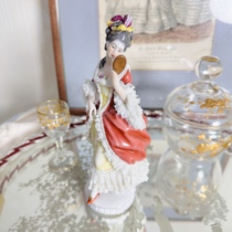 Deposit in stock full price 1050 lady looking in the mirror lace porcelain doll slight flaws