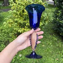 Deposit: 1680 for the whole blue Murano goblet