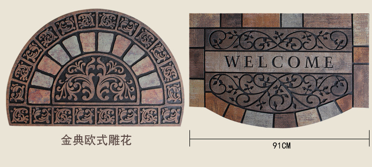Mỹ Bắc Âu thảm cửa retro nhà cửa thảm đất nung cửa ban công thảm cao su chống trượt - Thảm sàn thảm xốp cho bé concung