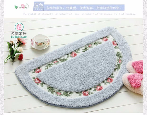 Làm thế nào đẹp thảm vườn bán nguyệt thảm chùi chân thảm thảm lối vào phòng ngủ nội thất phòng tắm nhà bếp thấm pad không trượt mat - Thảm sàn thảm gai nhựa