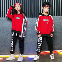 Childrens hip hop suit hiphop boy hip hop costume drum kindergarten performance dress girl jazz dance tide