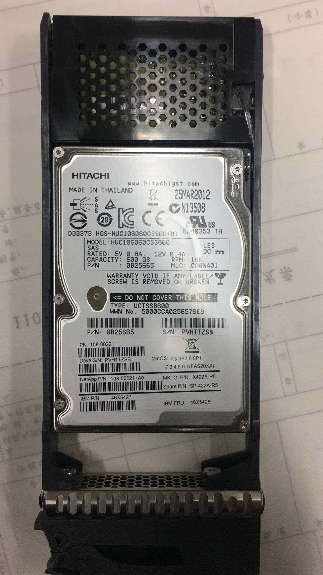 NETAPP X422A-R5 2246 600GB SAS 6G 10K hard drive