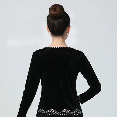 Бархатный демисезонный элитный костюм, лонгслив, увеличенная толщина, V-образный вырез