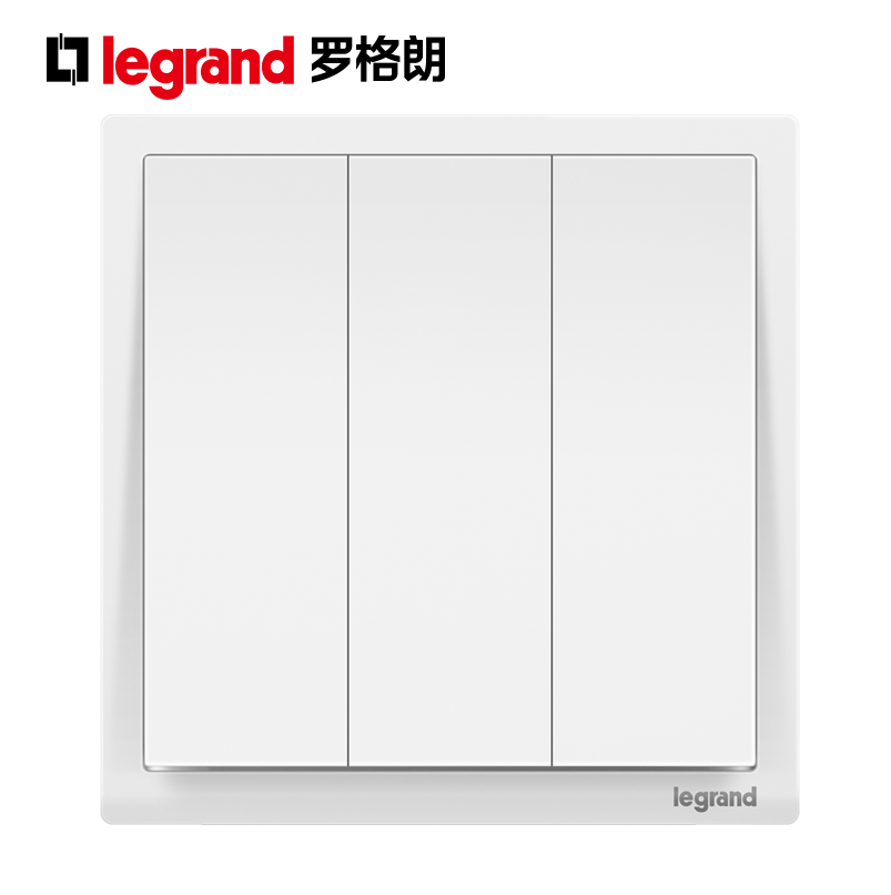 TCL Legrand three-open single control 3-on triple panel home light switch brand socket three-digit 3-bit Langchun