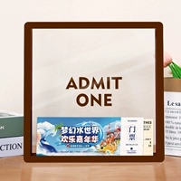 Высокопроницаемый акрил ⭐ Входной билет ADMIT ONE ⭐ Бордовая рамка