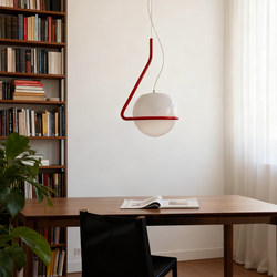 Italian Foscarini Tonda Chinese-Style Restaurant Bar Pendant Light, Unique and Simple Bedroom Bedside Pendant Light
