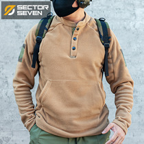 Area 7 Henry collar Tactical necropolis Spring Autumn Outdoor Grip Velvet Shake Grain Suede Collar Jacket Casual Warm Sweater