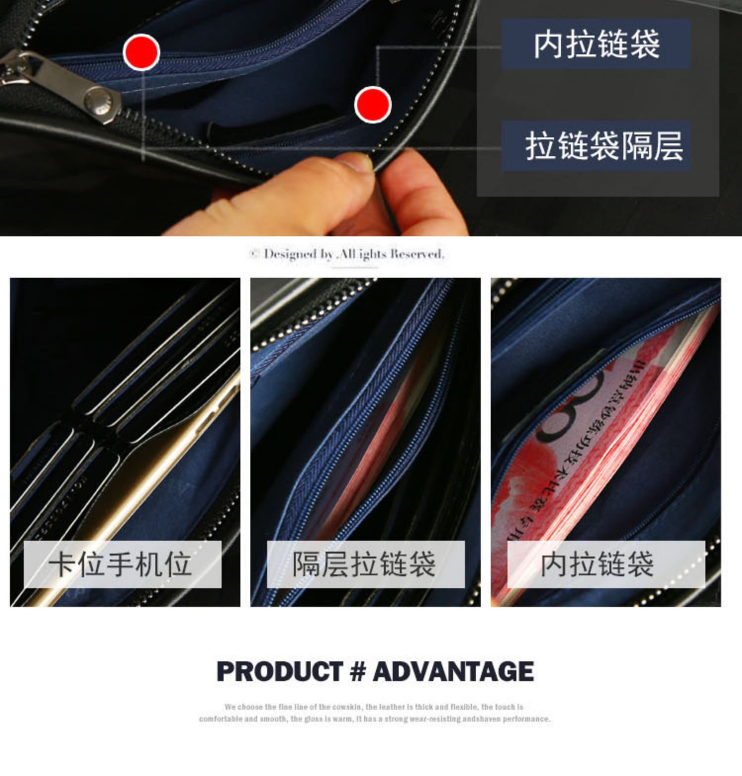 New nam túi xách ly hợp túi ly hợp túi đeo tay clip vải Oxford vải kẻ sọc nam phong bì túi thủy triều - Túi của con người balo gucci