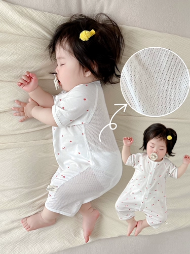 Детский летний комбинезон, тонкое хлопковое дышащее боди, детская пижама