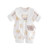 Осенний демисезонный комбинезон для новорожденных для младенца, стеганое детское боди, осеннее термобелье