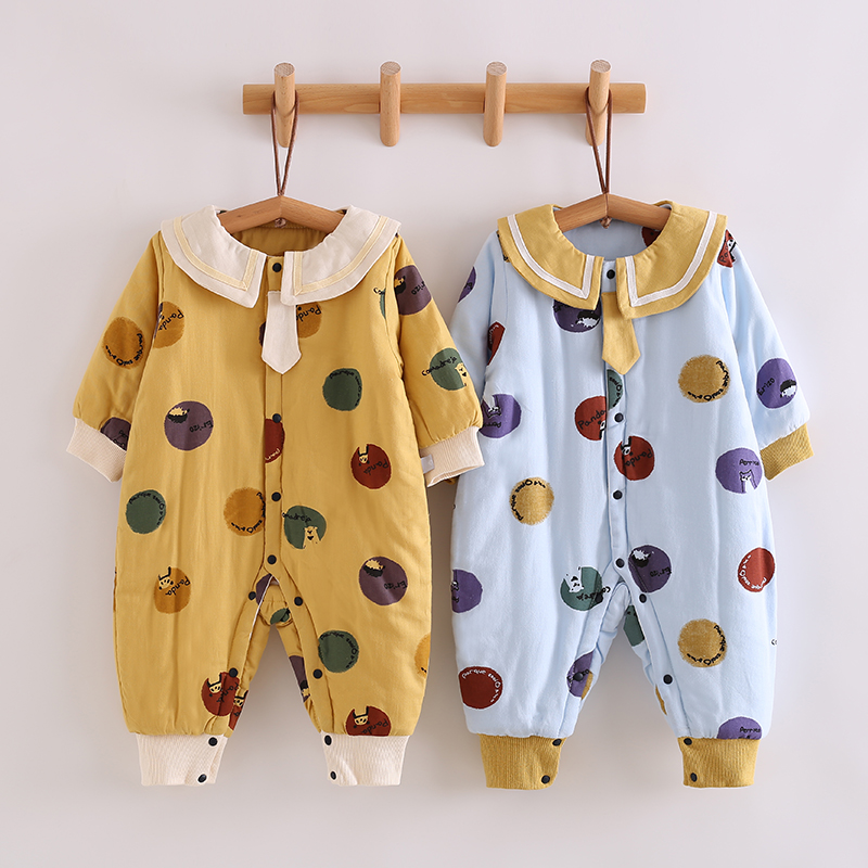 Special price clearance baby thin cotton even body clothes spring autumn and winter outsuit 69 month male baby foreign pie dress in spring clothing