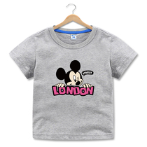 Boys and girls short sleeves 2020 Summer new small and medium baby cartoon print T-shirt tide toddler coat cotton tide