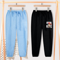 Childrens mosquito trousers boy in 2021 summer thin cotton sports pants baby wearing tide outside